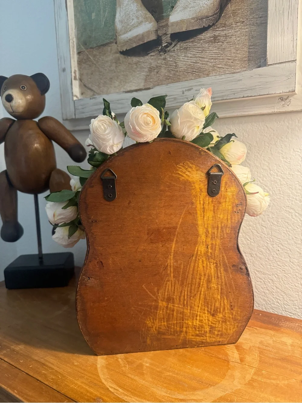VINTAGE BAMBOO/ RATTAN WALL SCONCE PLANTER/Basket